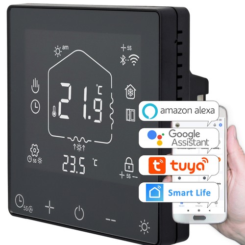 Smart thermostat schwarz wlan - thermostat,